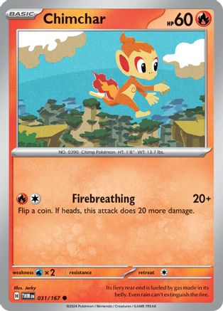 Chimchar 031  - Reverse Holofoil SV06 Twilight Masquerade - Common