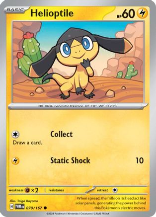 Helioptile 070  - Reverse Holofoil SV06 Twilight Masquerade - Common