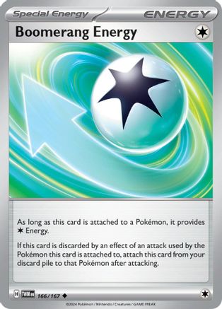 Boomerang Energy 166  - Reverse Holofoil SV06 Twilight Masquerade - Uncommon