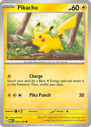 Pikachu (Pokemon Together) 025/165  Miscellaneous Cards & Products - Promo