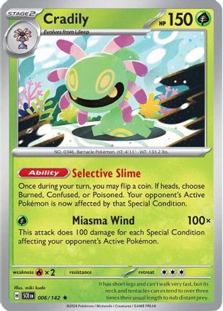 Cradily 006  - Holofoil SV07 Stellar Crown - Rare