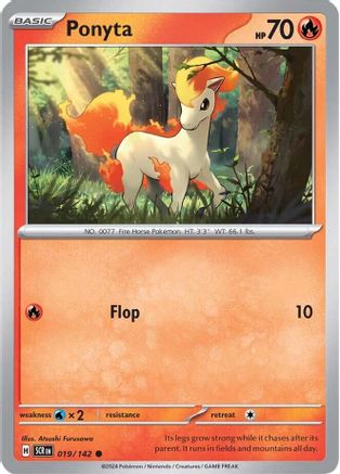 Ponyta 019  - Reverse Holofoil SV07 Stellar Crown - Common