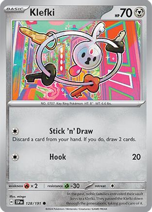 Klefki 128  - Reverse Holofoil SV08 Surging Sparks - Common