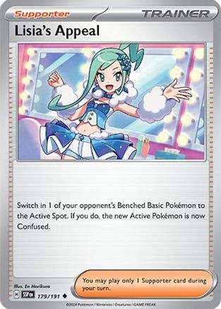 Lisia's Appeal 179/191  - Reverse Holofoil SV08 Surging Sparks - Uncommon