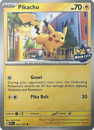 Pikachu (Rain City Showcase) 062  Miscellaneous Cards & Products - Promo