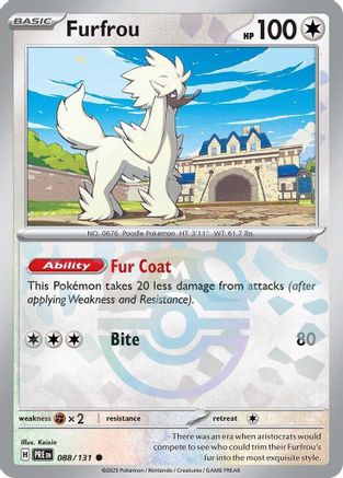 Furfrou (Master Ball Pattern) 088  - Holofoil SV Prismatic Evolutions - Common
