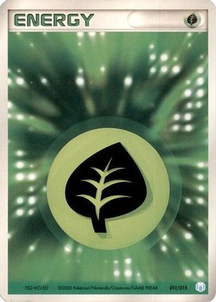 Basic Grass Energy - 011/015 (011/015) - Gift Box Mew  Lucario Crawdaunt Quarter Deck