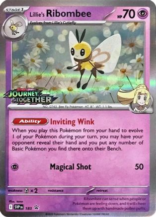 Lillie's Ribombee (Prerelease) 183  - Holofoil SV Scarlet & Violet Promo Cards - Promo