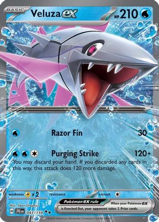 Veluza ex 043  - Holofoil SV09 Journey Together - Double Rare