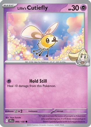 Lillie's Cutiefly 066  - Reverse Holofoil SV09 Journey Together - Common
