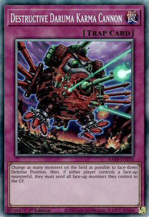 Destructive Daruma Karma Cannon (PCR) (RA04-EN103) - Quarter Century Stampede 1st Edition