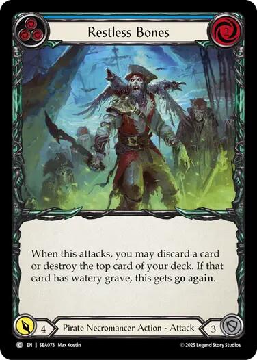 Restless Bones (Blue) [SEA073] (High Seas)  Rainbow Foil