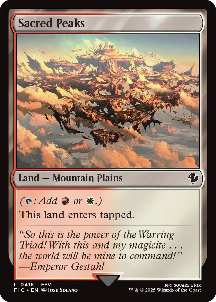 Sacred Peaks (Surge Foil) [FINAL FANTASY Commander]