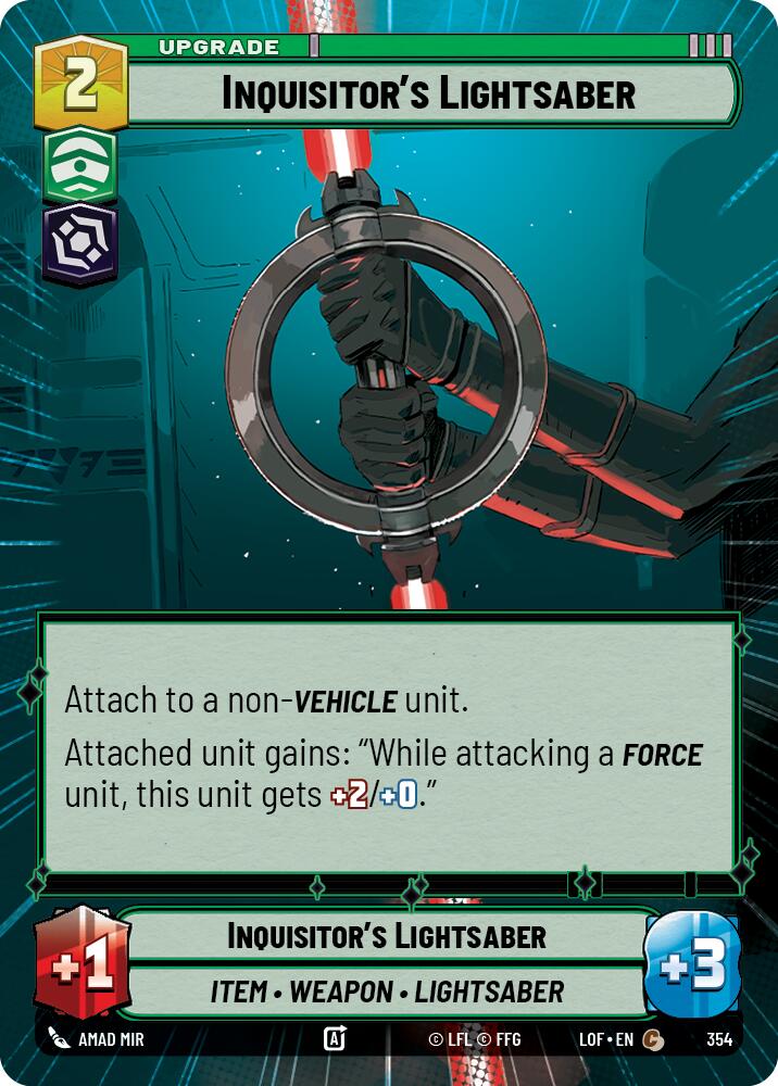 Inquisitor's Lightsaber (354) (Hyperspace) (354) [Legends of the Force]