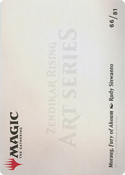 Moraug, Fury of Akoum // Moraug, Fury of Akoum (AZNR-066) - Zendikar Rising Art Series (Borderless)