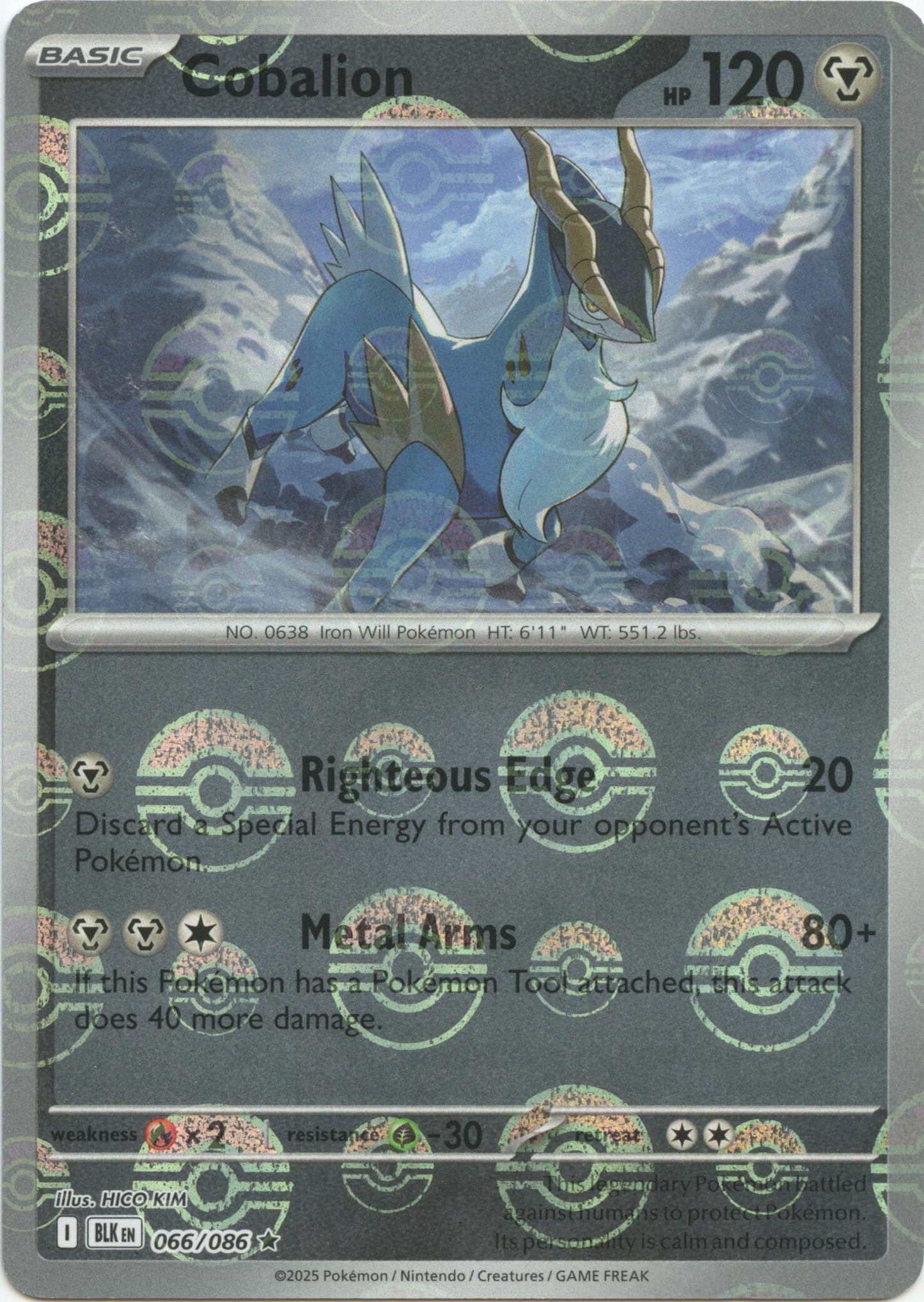 Cobalion (066/086) (Poke Ball Pattern) [Scarlet & Violet: Black Bolt]