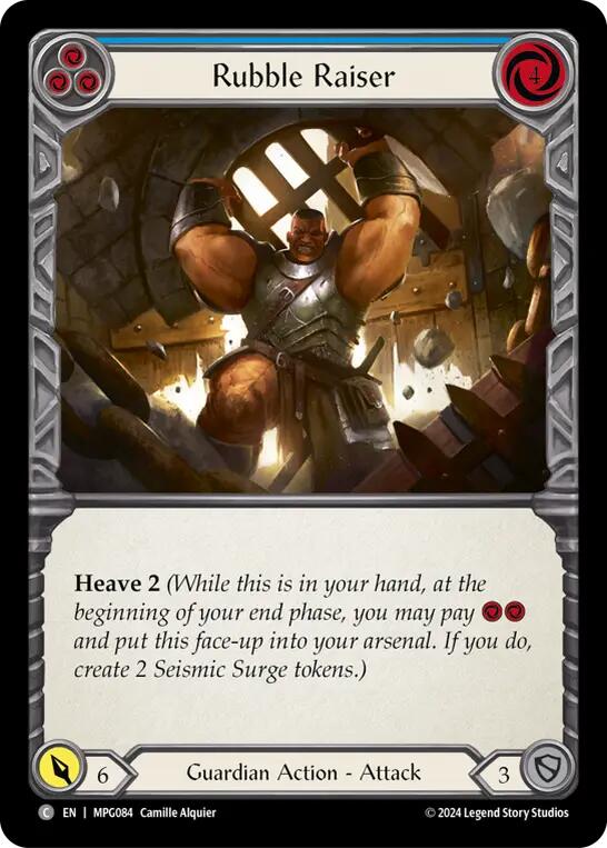 Rubble Raiser (Blue) [MPG084] (Mastery Pack Guardian)  Rainbow Foil