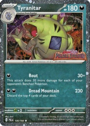 Tyranitar (Paldea Evolved Stamp) 135  - Holofoil Miscellaneous Cards & Products - Promo