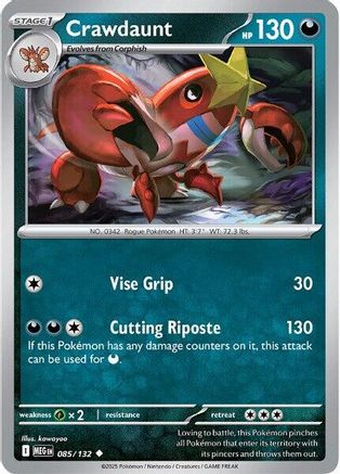 Crawdaunt 085  ME01 Mega Evolution - Uncommon