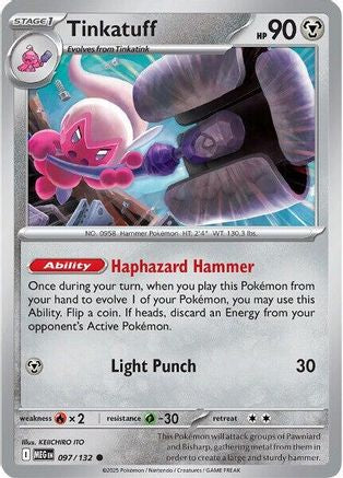 Tinkatuff 097  - Reverse Holofoil ME01 Mega Evolution - Common