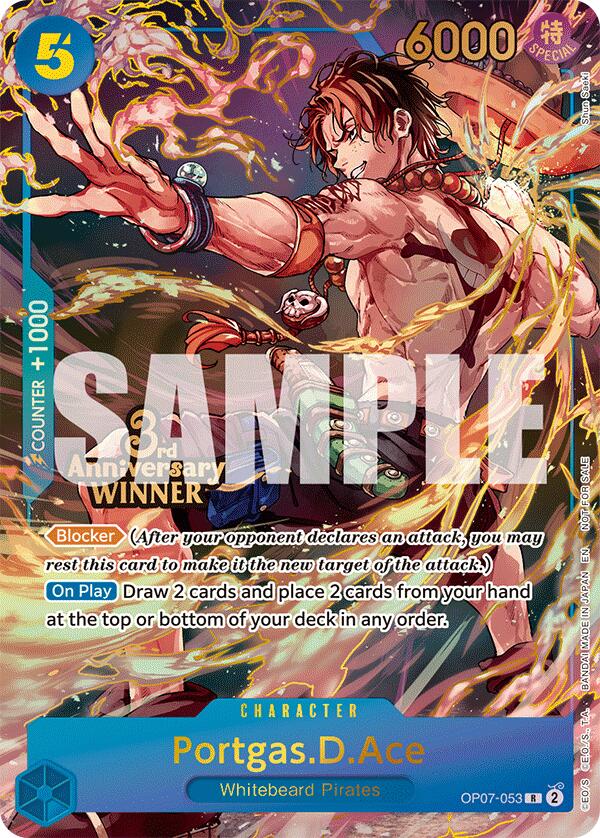Portgas.D.Ace (OP07-053) (3rd Anniversary Winner) [One Piece Promotion Cards]
