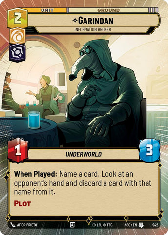 Garindan - Information Broker (Hyperspace Foil) (942) (942) [Secrets of Power]