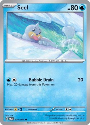 Seel 021  - Reverse Holofoil ME02 Phantasmal Flames - Common