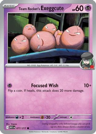Team Rocket's Exeggcute 077  ME Ascended Heroes - Common