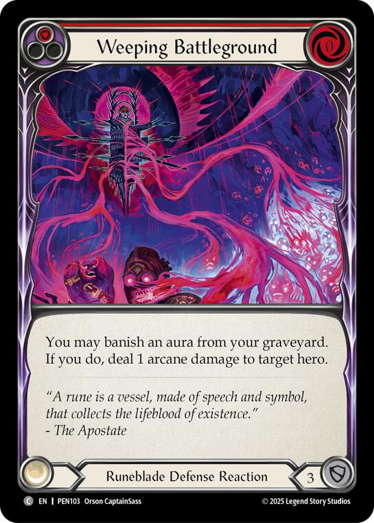 Weeping Battleground (Red) (Regular) [PEN103] (Compendium of Rathe)