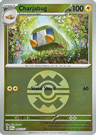 Charjabug (Quick Ball) 065  - Reverse Holofoil ME Ascended Heroes - Common