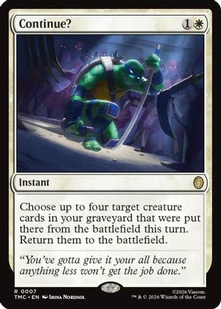 Continue? [Teenage Mutant Ninja Turtles Commander]
