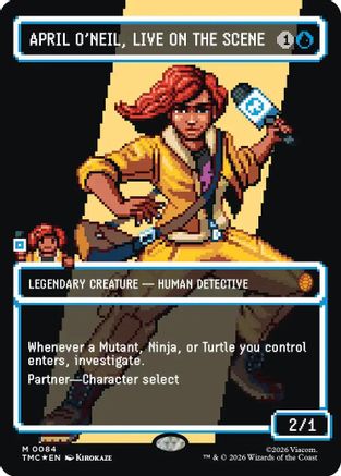 April O'Neil, Live on the Scene (Borderless) (Surge Foil) [Teenage Mutant Ninja Turtles Commander]
