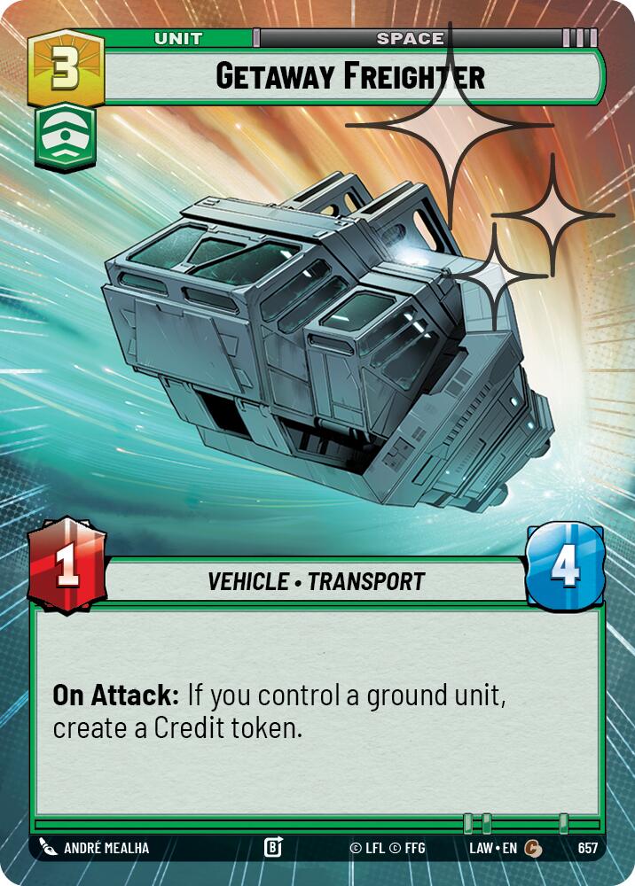 Getaway Freighter (657) (Hyperspace Foil) (657) [A Lawless Time]