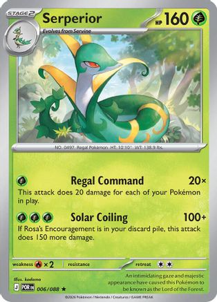 Serperior (Non-Holo) 006/088  Deck Exclusives - Rare