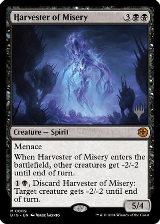 Harvester of Misery (PPSOS-009) [Promo Pack: Secrets of Strixhaven] Foil