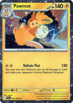 Pawmot (Cosmos Holo) 034/094  - Holofoil Blister Exclusives - Rare