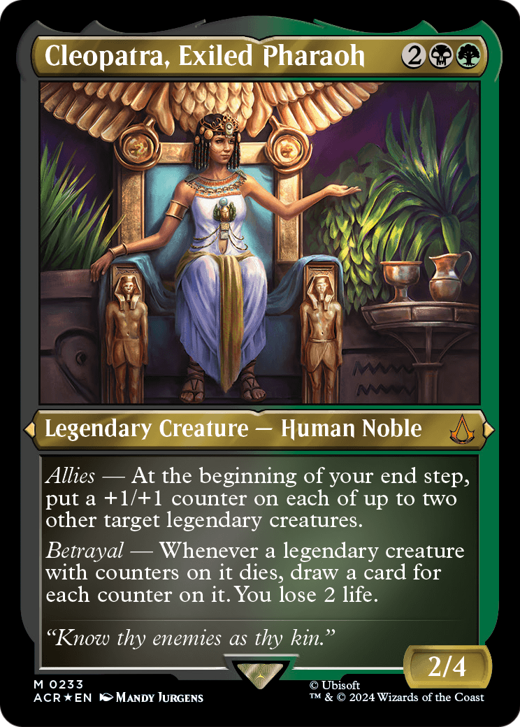 Cleopatra, Exiled Pharaoh (Foil Etched) [Assassin's Creed]