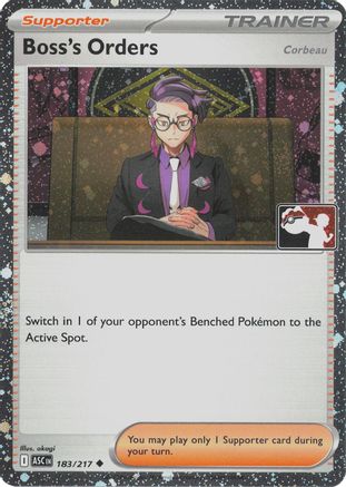 Boss's Orders [Corbeau] (Cosmos Holo) 183/217  - Holofoil Prize Pack Series Cards - Uncommon
