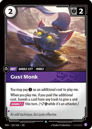 Gust Monk (101/166) - Vendetta Foil