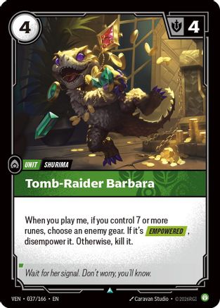 Tomb-Raider Barbara (037/166) - Vendetta Foil