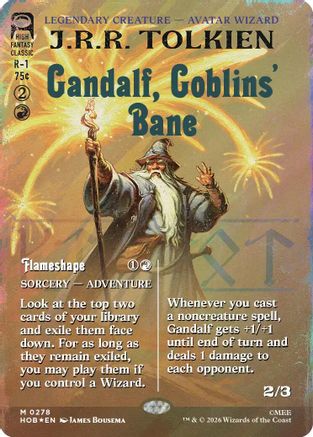 Gandalf, Goblins' Bane (Borderless) (Surge Foil) [The Hobbit]