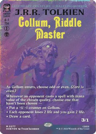 Gollum, Riddle Master (Borderless) (Surge Foil) [The Hobbit]
