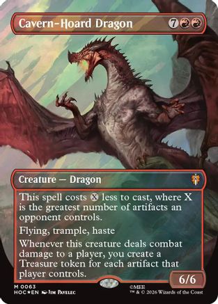 Cavern-Hoard Dragon (Borderless) (Surge Foil) [The Hobbit: Eternal-Legal]