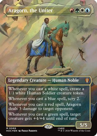 Aragorn, the Uniter (Borderless) (Surge Foil) [The Hobbit: Eternal-Legal]
