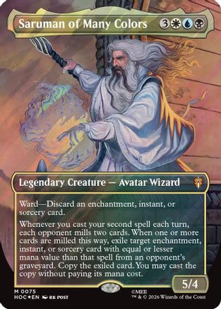 Saruman of Many Colors (Borderless) (Surge Foil) [The Hobbit: Eternal-Legal]