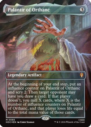 Palantir of Orthanc (Borderless) (Surge Foil) [The Hobbit: Eternal-Legal]