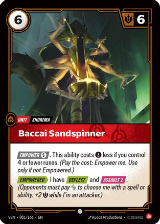 Baccai Sandspinner (001/166) - Vendetta Foil