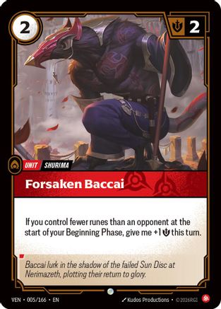 Forsaken Baccai (005/166) - Vendetta Foil