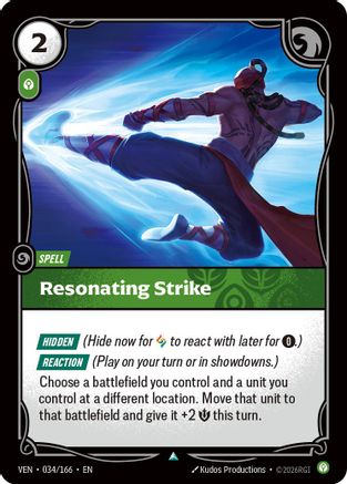 Resonating Strike (034/166) - Vendetta Foil
