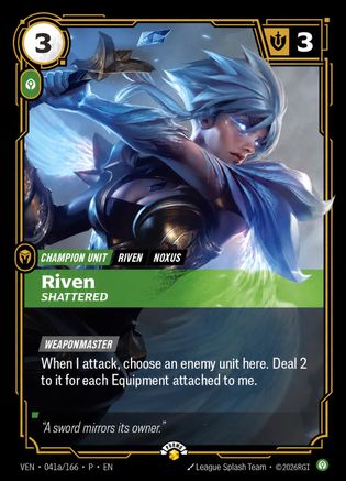 Riven - Shattered (041a/166) - Riftbound Promotional Cards Foil